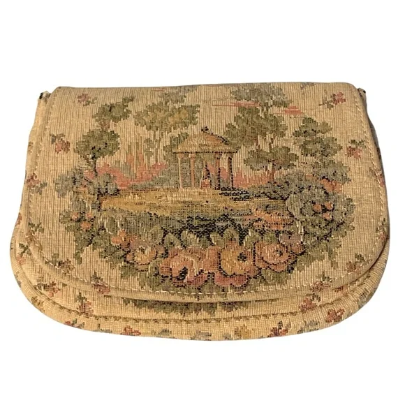 Vintage Elegant Tapestry Small Clutch Bag - Picture 1 of 9